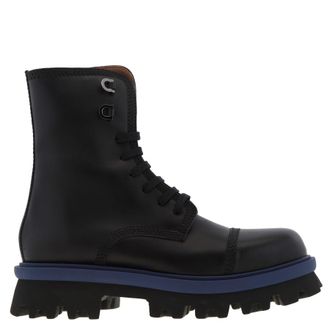 Ferragamo Faraway Chunky Combat Boots, Size 9 E