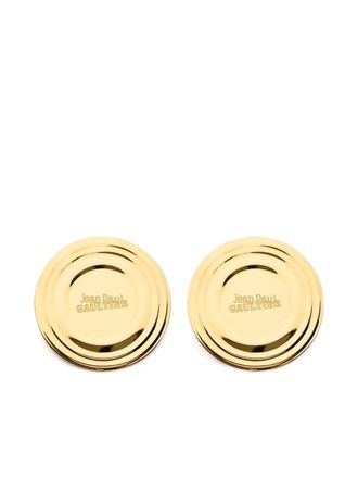 Jean Paul Gaultier logo-engraved earrings - Gold
