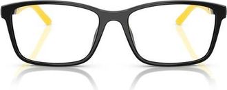 Ferrari x Scuderia Ferrari 55mm Pillow Optical Glasses in Black at Nordstrom