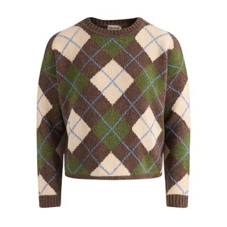 Max Mara Lange Gebreide Kleding - Dames - Ronde hals truien - Groen - S - Truien & Vesten