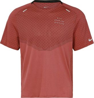 Nike Mens Nike Alphabet Printing Breathable Round Neck Short Sleeve Light Red T-Shirt DD4796-010