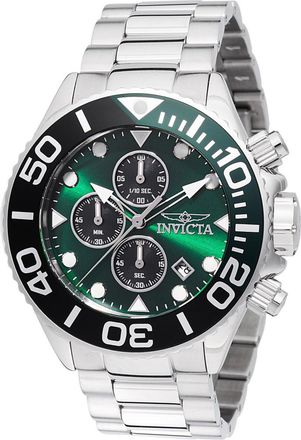 Invicta Grand Diver 48586 Heren Horloge - Quartz Uurwerk - Roestvrij Staal met groene Wijzerplaat - 52mm