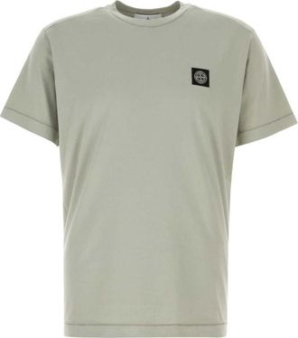 Stone Island Sage Green Crewneck Logo T-Shirt