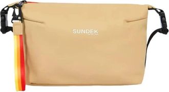 Sundek Beauty Case met Regenboog Rits - unisex - Schoudertassen - Beige - ONE Size - Tassen