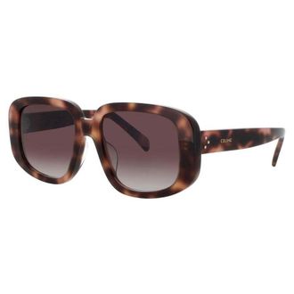 Celine Ladies Yellow Rectangular Sunglasses CL40299U55K