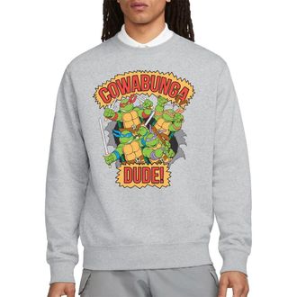 Teenage Mutant Ninja Turtles Tmnt Cowabunga Dude Crew Sweatshirt, Athletic Heather, Medium