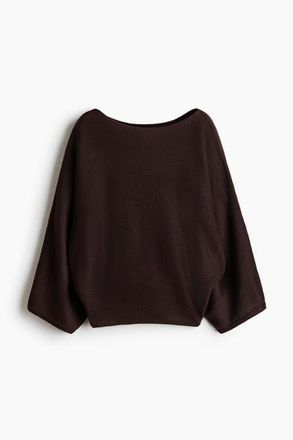 H&M Batwing-sleeved Jumper in Dark Brown at Nordstrom, Size X-Small