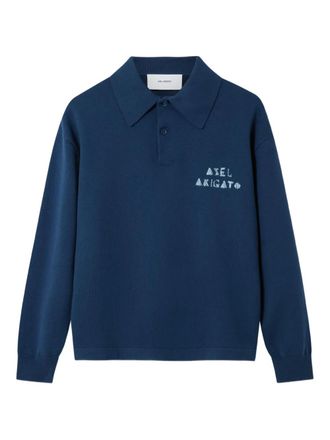 Axel Arigato Frey polo sweater - unisex - Merino/Cotton - L - Blue