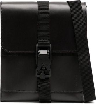 Makavelic embossed-logo leather shoulder bag - men - Bos Taurus - One Size - Black