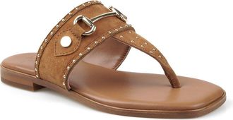 Artisan by Zigi Lynwood Leather Flip Flop in Tan Suede at Nordstrom, Size 11