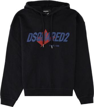 Dsquared2 Logo-Printed Relaxed Fit Cotton Hoodie