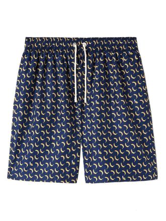 Palm Angels banana-print swim shorts - men - Polyester/Polyester - L - Blue