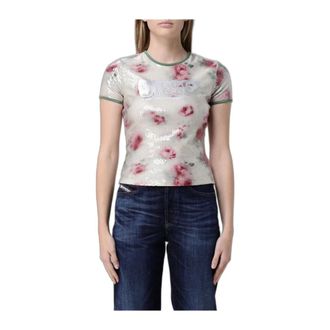 Diesel Tops, Dames, Veelkleurig, S, Satijn, T-Unkyel T-Shirt