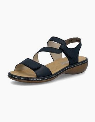 Rieker Womens Rieker Womens Sandals 659C7-16 in Navy - Black - Size: 7