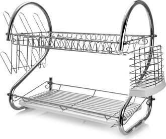 MegaChef 22 Inch Two Shelf Dish Rack in Silver at Nordstrom