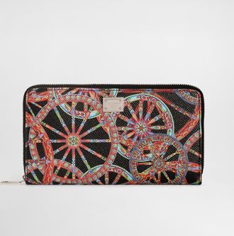 Dolce & Gabbana Carretto-print Calfskin Wallet - Man Wallets And Small Leather Goods Multicolor Onesize