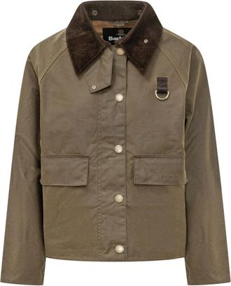 Barbour Spey Slim Waxed Jacket - Dames - Zomerjassen - Groen - S - Katoen - Jassen
