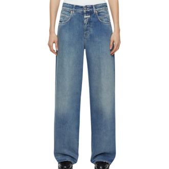 Closed Womens Nikka Straight Leg Jean In Dark Blue