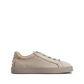 Tod's Schoenen, Heren, Grijs, 44 EU, Grijze Sneakers met Logo Print Tong