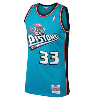 Mitchell & Ness Mens Detroit Pistons 98 Swingman Road Jersey In Teal