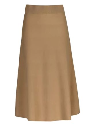 GANT A-line midi skirt - women - Wool - L - Neutrals