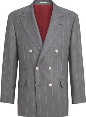 Brunello Cucinelli Virgin wool blazer in Medium Grey at Nordstrom, Size 52 It