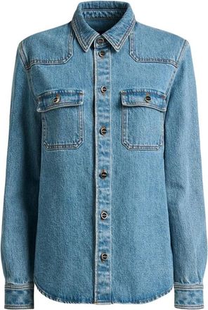 Kiton Denim Shirt - Dames - Spijkeroverhemden - Blauw - XS - Denim - Overhemden