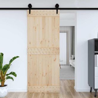 vidaXL Puerta Narvik Madera Maciza Pino 90x210 Cm Vidaxl