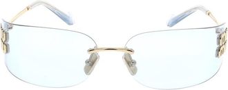 Miu Miu Stijlvolle zonnebril met uniek ontwerp - unisex - Zonnebrillen - Geel - ONE Size - Accessoires