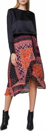 Summum Patchwork Print Skirt In Multi