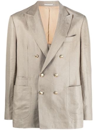 Brunello Cucinelli double-breasted tailored blazer - Green