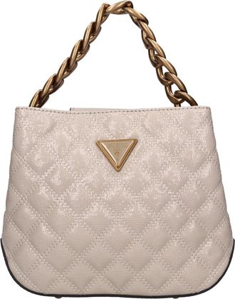 Guess Tassen, Dames, Beige, ONE Size, Leer, Eire Kleine Gewatteerde Bucket Bag