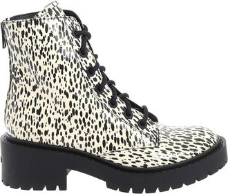 Kenzo Ecru Veterlaarsjes met Veters - Dames - Veterlaarzen - Beige - 38 EU - Leer - Schoenen