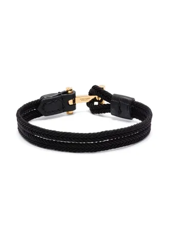 Tom Ford Bracciale intrecciato - Nero