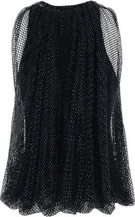 Sportmax Womens Top With Mesh And Rhinestones, Black Shell: Polyester Tops