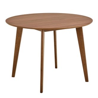 Furniture To Go Roxby Round Dining Table in Walnut 105x76cm | Size: 105x76 cm