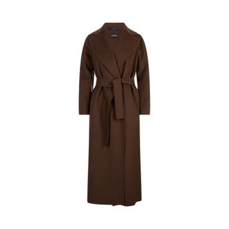 Max Mara Belted Coats, female, Brown, Size: 2XS Poldo Coat