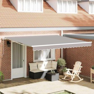 vidaXL Toldo Retr&aacute;ctil 400 X 300 Cm Gris Claro Vidaxl