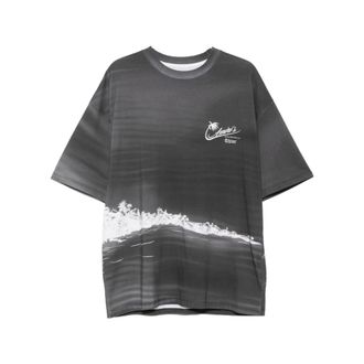 Amiri T-Shirts, male, Gray, Size: 2XL Palm-tree Logo T-shirt