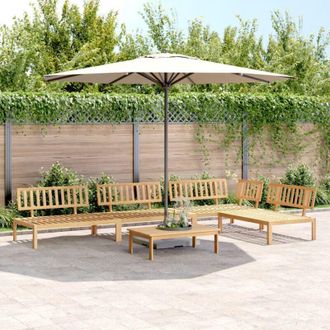 vidaXL Set De Sof&aacute;s De Palets De Jard&iacute;n 5 Pzas Madera Maciza De Acacia Vidaxl
