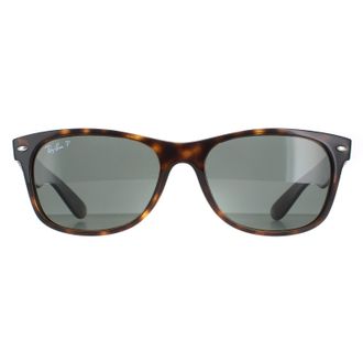 Ray-Ban Rectangle Tortoise Green Polarized Sunglasses in Brown