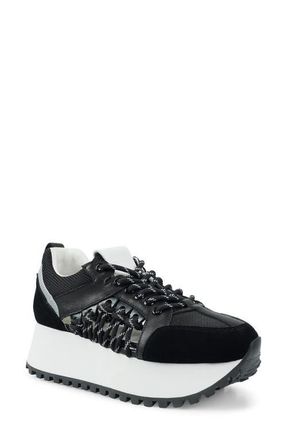 Zigi Soho Dynamo Platform Wedge Sneaker in Black at Nordstrom, Size 11