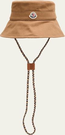 Moncler Cotton Gabardine Logo Bucket Hat