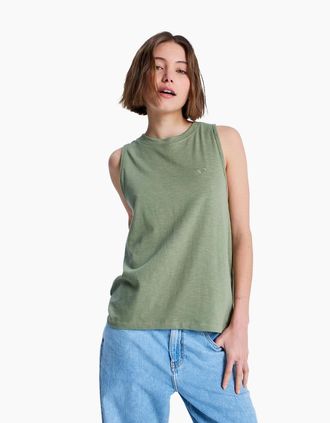 Roxy Womens Roxy Womens Better Days Tan Vest - Green - Size: 10/8