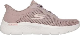 Skechers Womens Go Walk Flex Carla Slip-On Sneakers, Taupe Textile/Trim, 4.5 UK