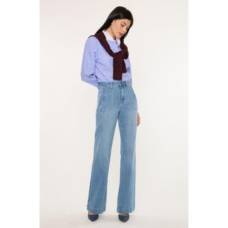 Kancan Prima High Rise Flare Jeans in Medium Dark at Nordstrom, Size 2732