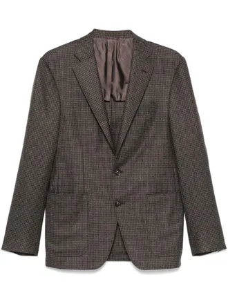 Canali houndstooth-pattern blazer - Brown