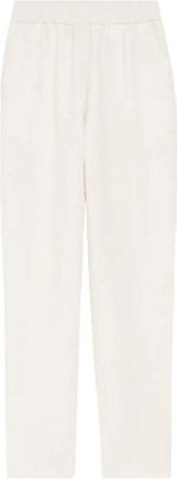 Ami Witte Crew Neck Sweater - Heren - Wijde Broeken - Beige - S - Wol - Broeken