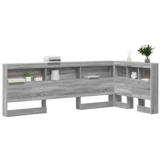 Berkfield Home Storage Headboard with Shelf Grey sonoma 90 cm Engineered wood