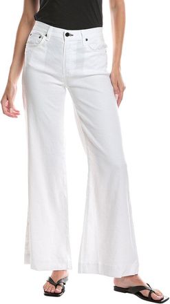 ASKK NY Askk Ny Grey Stripe Linen-Blend Wide Leg Jean